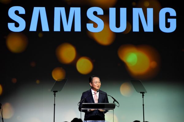 NEW YORK, NY - NOVEMBER 02: Deputy Head of Samsung Electronics North America YH Eom speaks onstage during the Samsung annual charity gala 2017 at Skylight Clarkson Sq on November 2, 2017 in New York City. (Photo by Dimitrios Kambouris/Getty Images for Samsung)