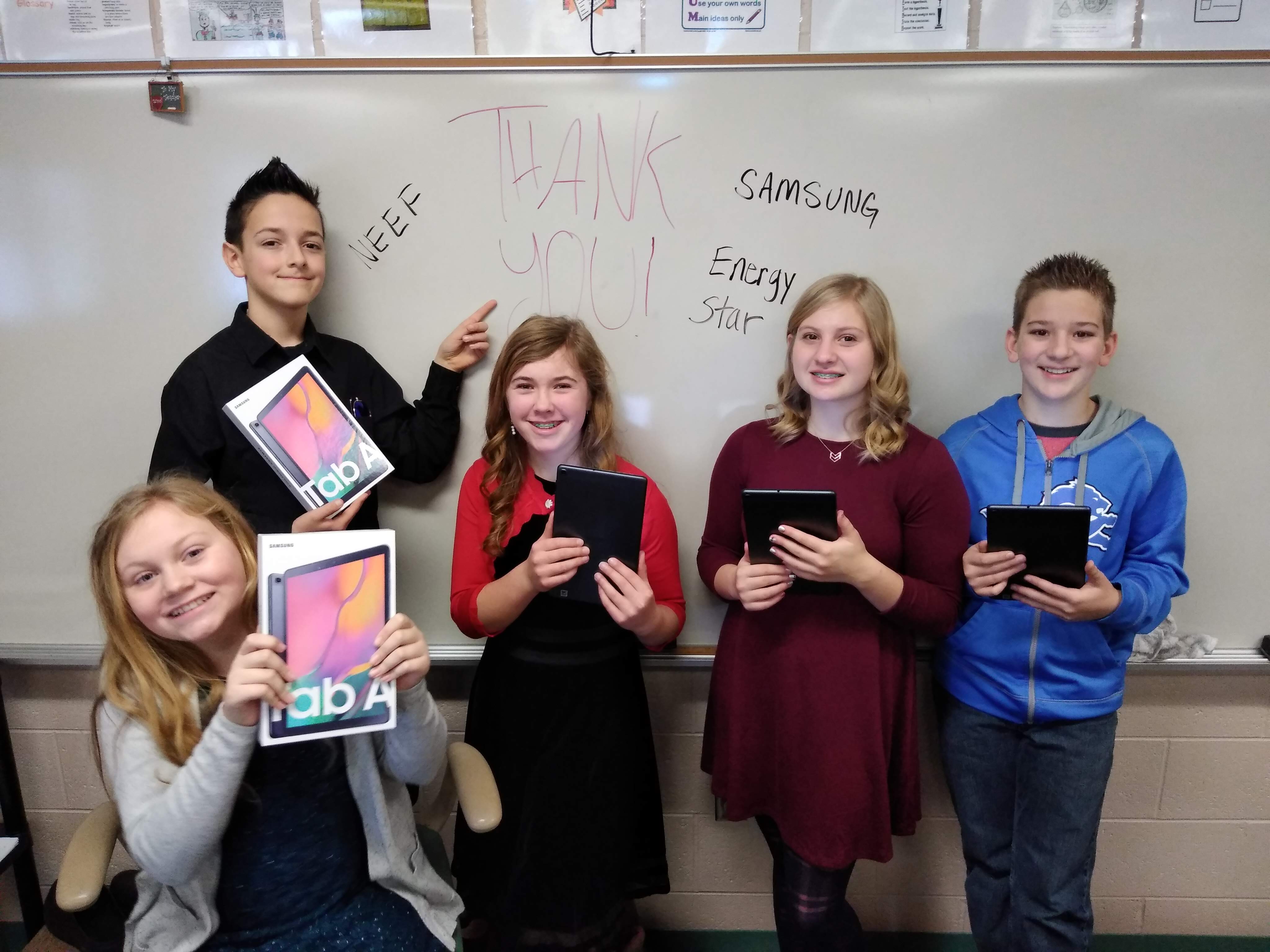 Earth Science students in Ishpeming, Michigan, were one of 20 classrooms to win Samsung technology for their successful completion of the Climate Superstars Challenge in November 2019. 