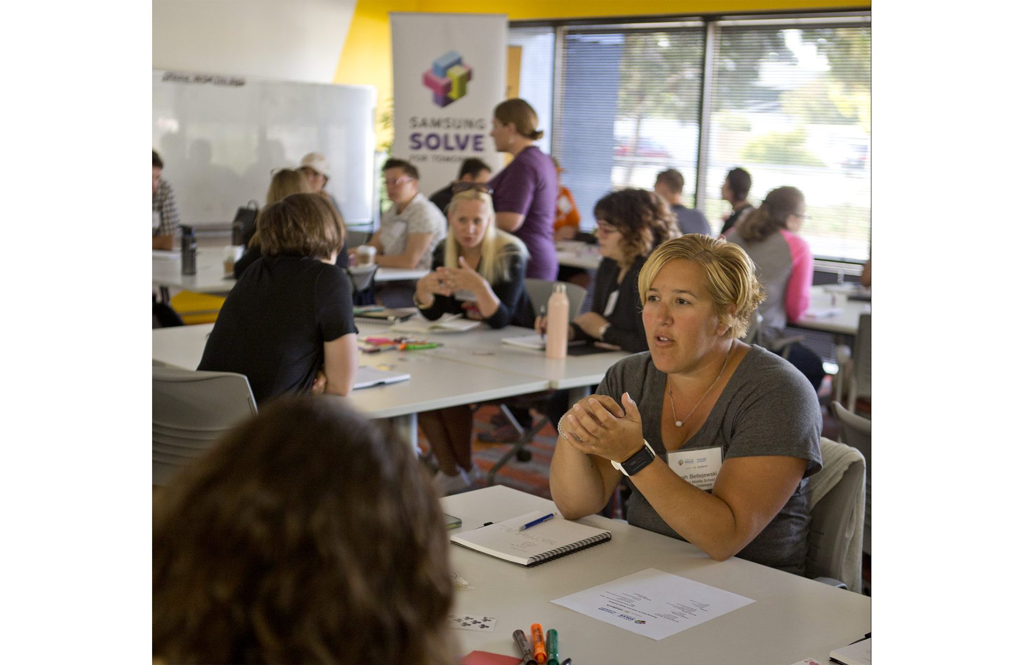 Miss B and Teacher Academy teachers from across the U.S. were asked to explore modern-day issues through a transdisciplinary STEM lens, among other exercises.