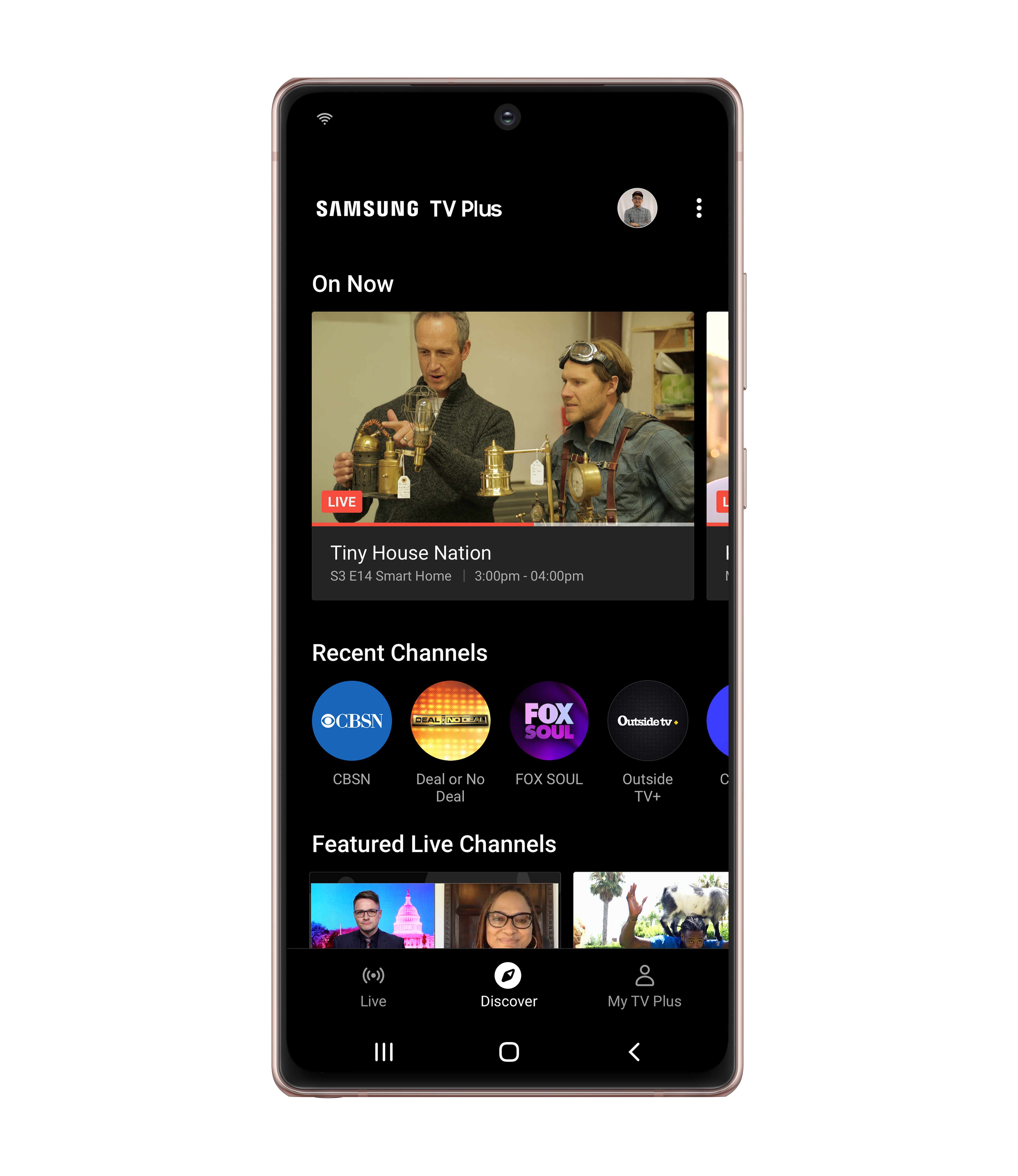 Samsung TV Plus on Galaxy Smartphones