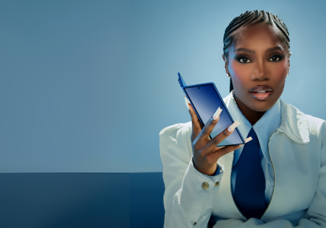 Image for Doechii Unfolds Latest Galaxy Z Series in New Samsung Creative