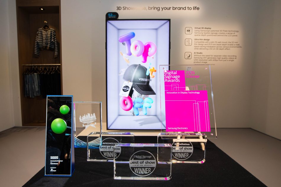Samsung Earns Record Awards and Category Wins at ISE 2026, Led by Six Spatial Signage Wins