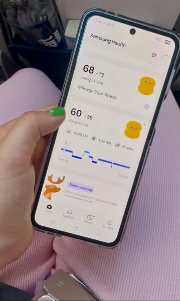 Screenshot of Samsung Health app's sleep coaching feature.
